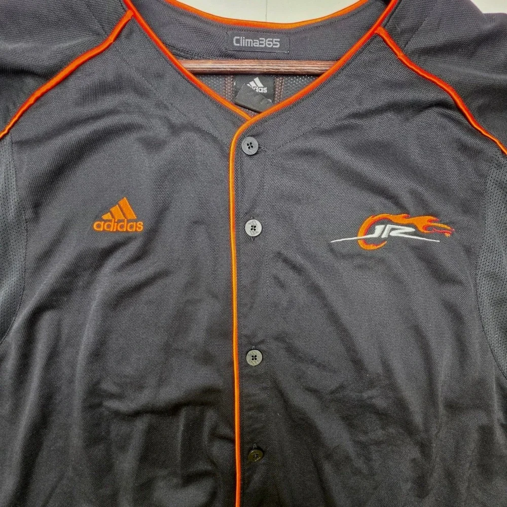 Adidas Dale Earnhardt Jr 88 NASCAR Jersey Mens XL Black Orange Clima365 Button